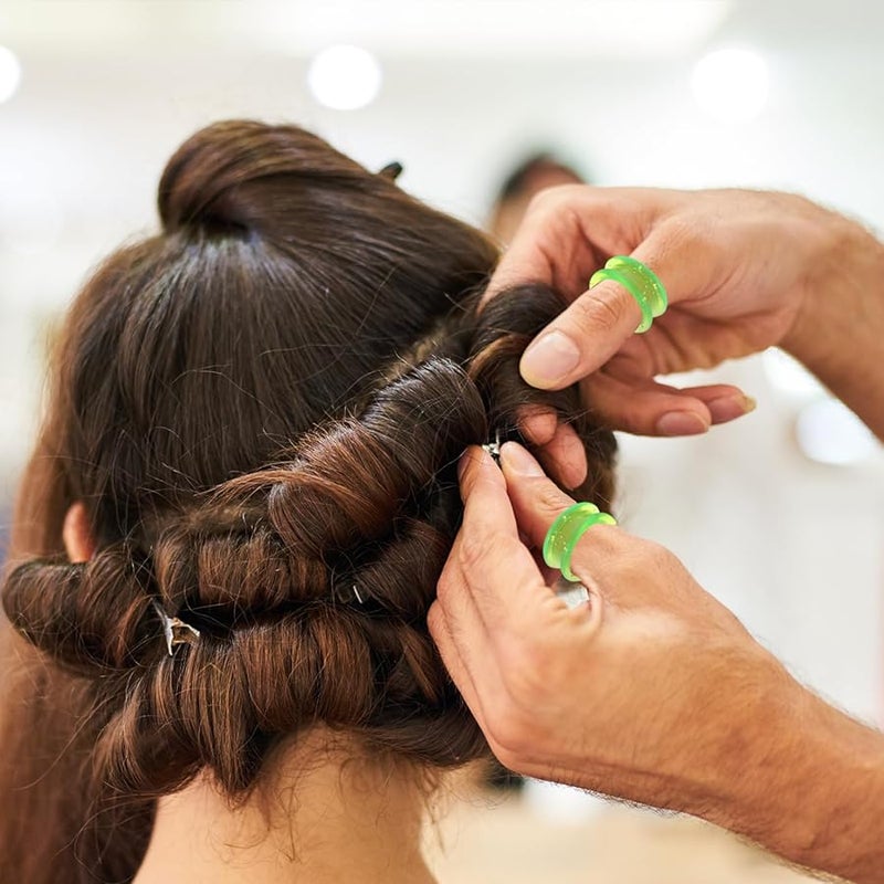 Silicone Finger Rings Scissors Guards 16Pcs Soft Thumb Inserts For Hairdressing Pet Grooming - Image 5